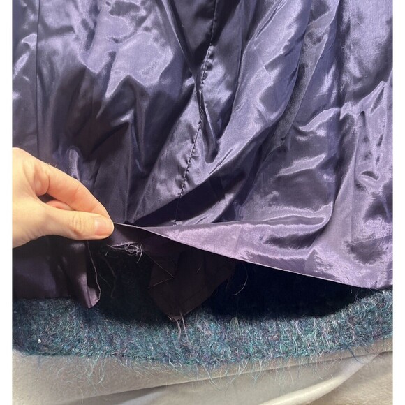 Vintage Femelle Mohair Wool Cardigan Handmade Designer Sweater Size Large 80s - Picture 5 of 6